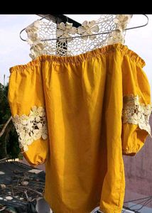 Yellow Lace Top
