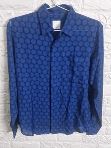 orignal  Sandro Blue Patterned Shirt