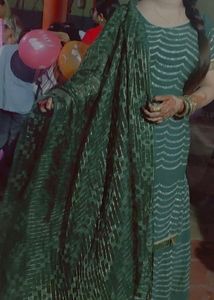 Green Sharara Suit with Dupatta