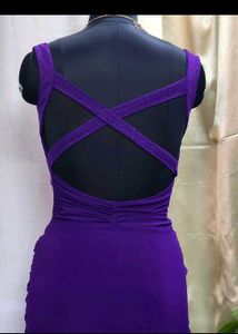 Purple Ruched Bodycon Dress