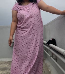 Pink Floral Nightgown