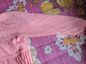 Embroidered Pink Tunic Top