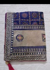 Elegant Bandhani Saree with Embellished Border