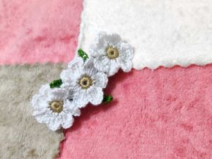 Crochet Flower Hair Clip 🌸 Handmade With Love 💕