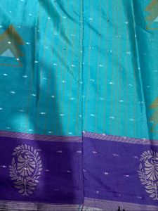 New aqua Blue N Purple Joint Saree