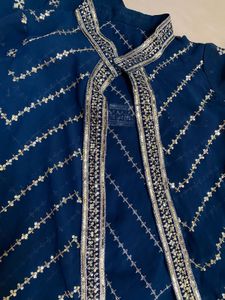 Girls Teal Sequined Party Dress (9-10)