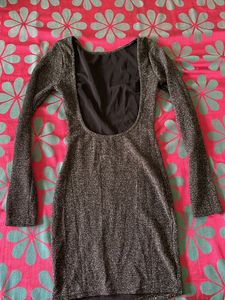Shimmery Black Bodycon Dress