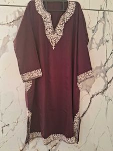 Kashmiri Embroidery work Ruffel Kurta