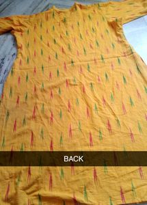 Mustard Ikat Print Kurti