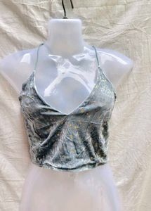 Velvet Star Crop Top