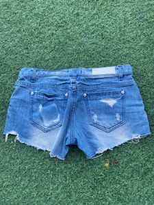 Distressed Denim Shorts