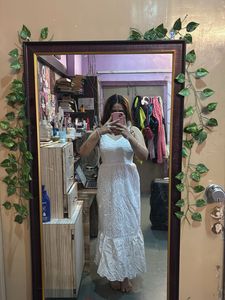 Long White Sundress 100%cotton