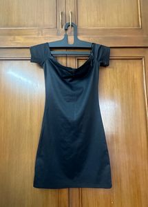 H&M Black Off Shoulder Dress In Size Small