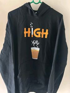 High On chai Black Hoodie