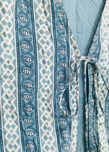 Blue Wrap Kurta