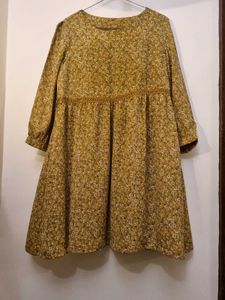 Mustard Floral Pretty Mini Dress