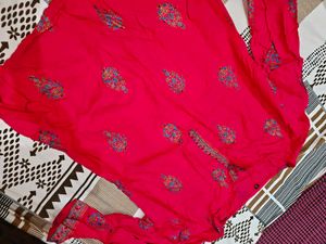 Pink Embroidered Kurta