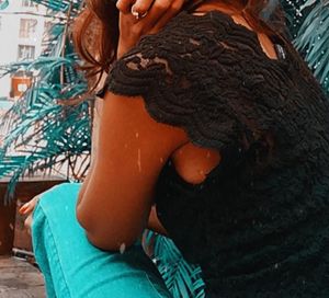 Black Textured Netted Top