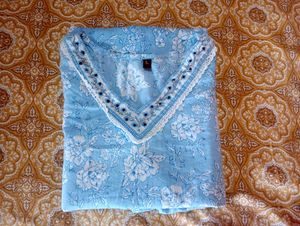 Pure Cotton Kurti Set Free New Sare