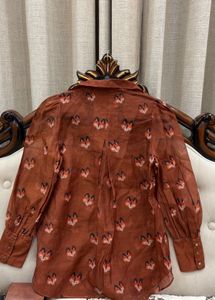 Fox Print Blouse