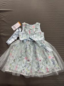 Floral Dress with Headband(18-24) Months Baby