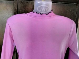 Women Casual Lavender Full Sleeves Top