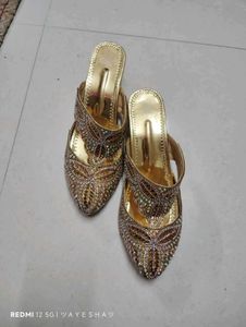 Gold Embellished Heels