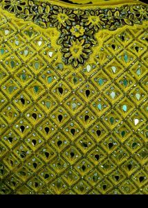 Beautiful mirror work Sharara suit