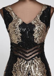Stunning Black &amp; Gold Sequin Gown