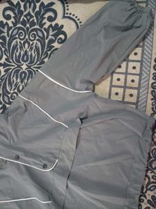 Gray windbreaker