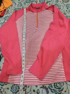 Pink Striped Long Sleeve Top