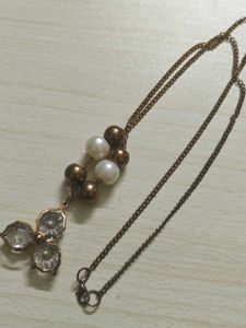 🆕 Elegant Pearl &amp; Crystal Pendant Necklace