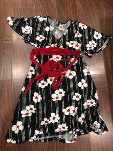 Floral Print Wrap Dress