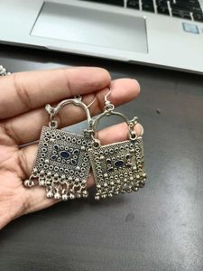 Pair Of Oxidised Earrings