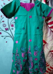Teal &amp; Red Salwar Kameez