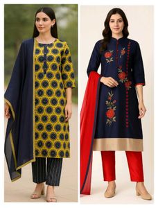 Combo Of 2 Desinger Suit Sets