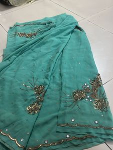 Elegant Green Saree