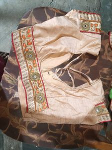 Gold Embellished Sari Blouse