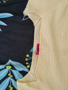 Yellow Square Neck Top