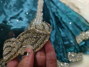 Soft Organza Saree With Blouse Piece Embellished
