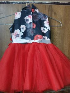 Red &amp; Black Floral Dress