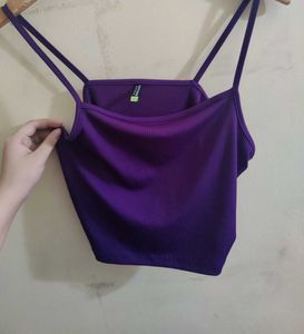 Purple Ribbed Tanktop