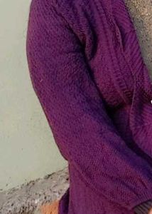 Purple Knit Cardigan