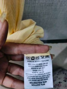 A Line Butter Yellow Dress With Collar