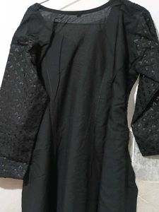 Black Colour Sequins Work Kurta