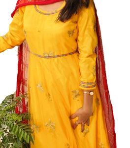 Yellow Georgette Frock