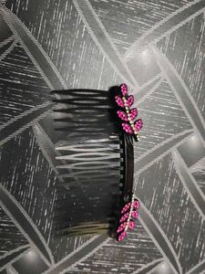 Rhinestone Leaf Hair Clip