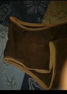 Lace Trim Brown Ladies Panty