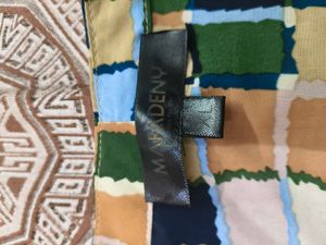 New Branded Patterned Tie-Front Top in xl