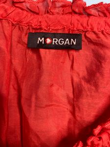 Red Puff Sleeve Top